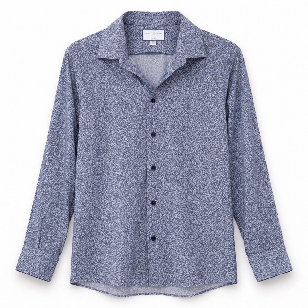 Charles Tyrwhitt Blue 100% Cotton Luxury oversized boyfriend Shirt L Preppy